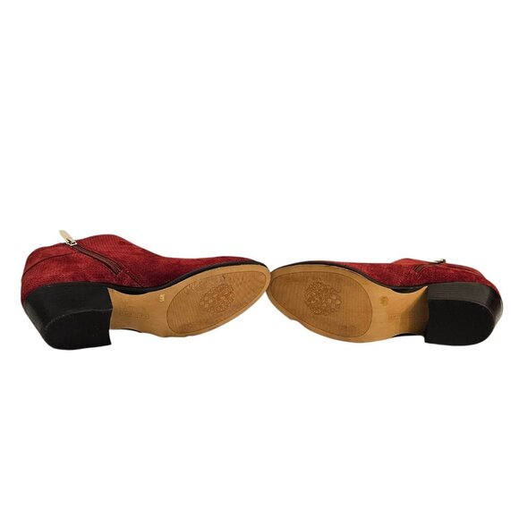 Vince Camuto Womens Red Ankle Booties Size 7.5 - Picture 6 of 7